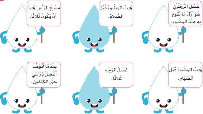 نشاط 1 لون قطرة الماء إذا كانت الجملة صحيحة